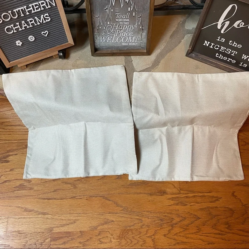 New Christmas Farmhouse Country Linen Buffalo Plaid Pillow Covers Set of…